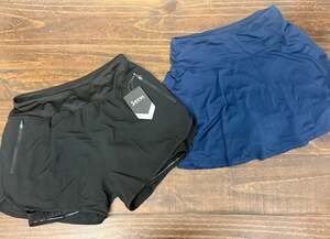 Bikewa Cycling Size Large Set NWT Black Shorts and Navy Skort
